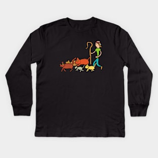 Herding Cats Kids Long Sleeve T-Shirt